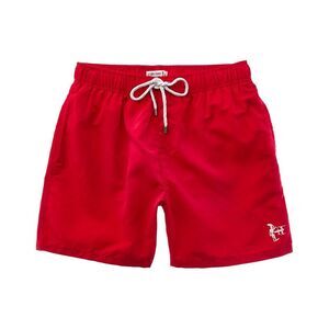 Endless Summer Mens  Solid Volley Swim Short, Red